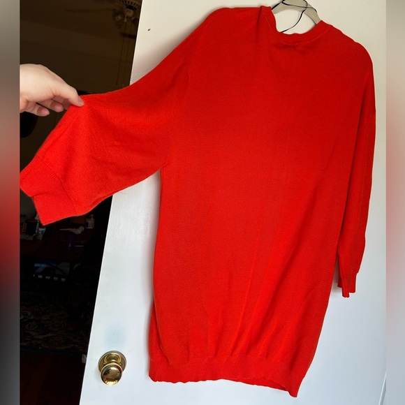 🍊 H&M Bright Orange Sweater Tunic - Size M - Picture 4 of 8
